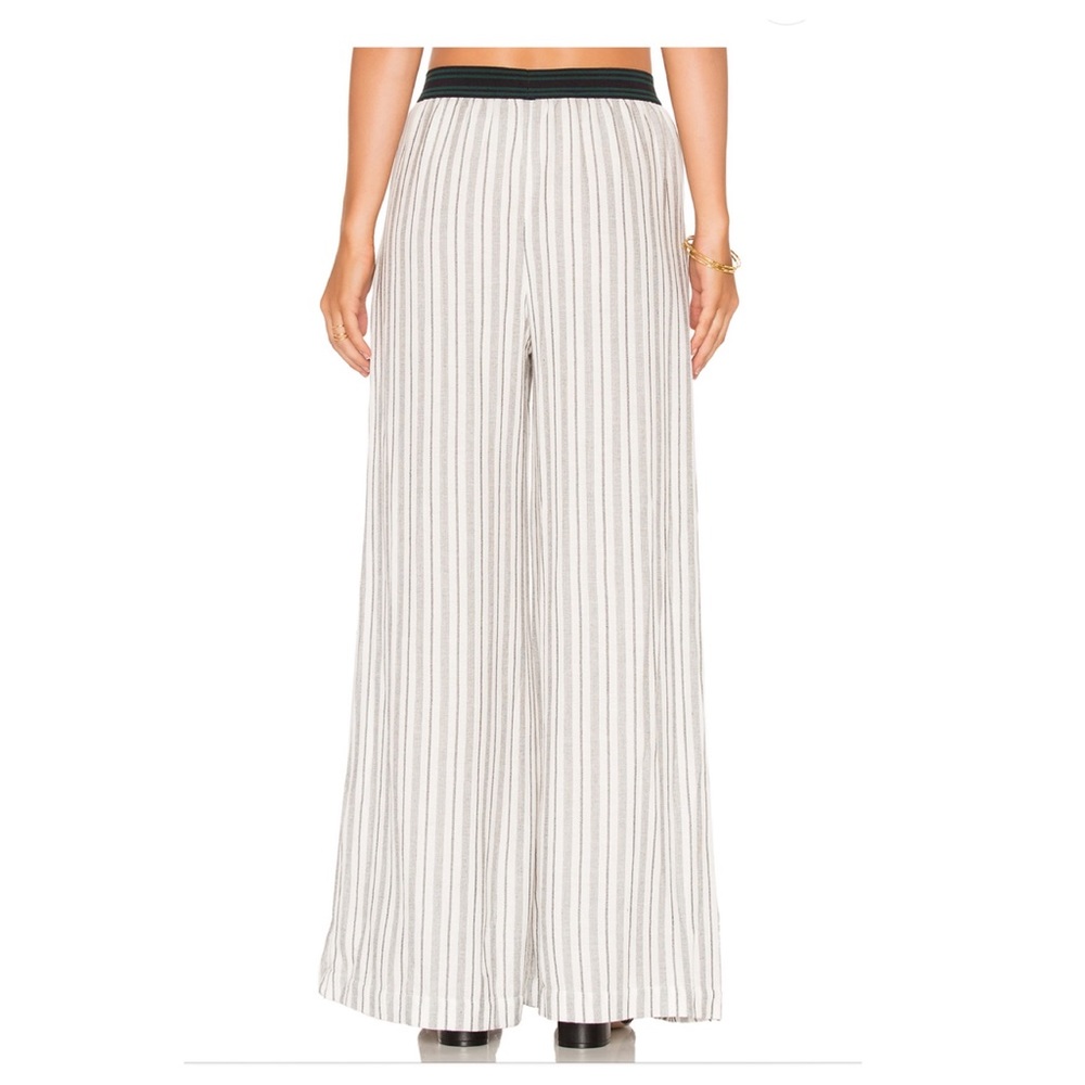 Free People Wide Leg Pull On Pant in Black & White - Picture 7 of 7
